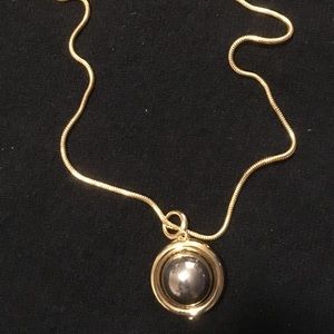 SOLD! Gold tone  Round Pendant